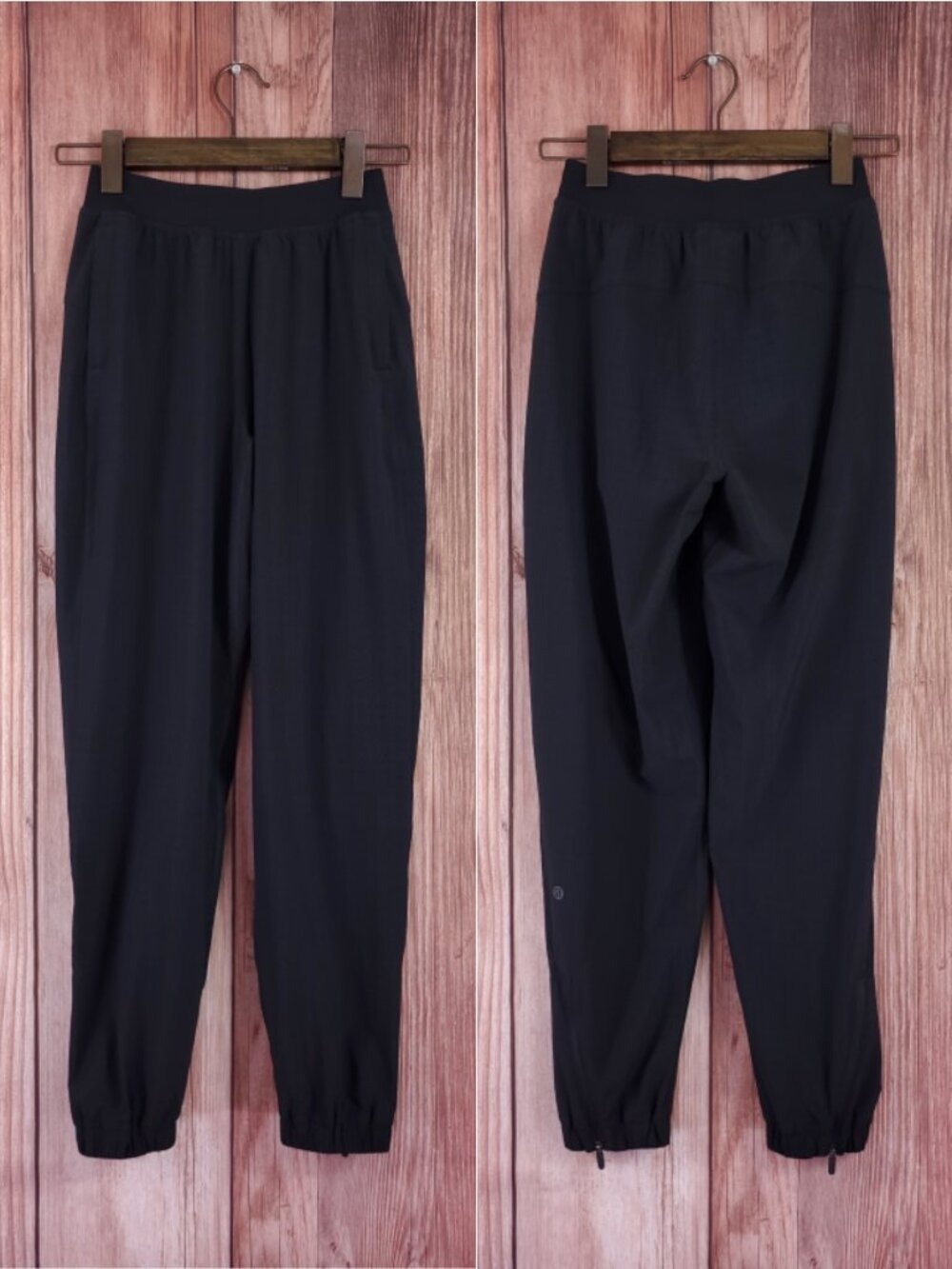 Lululemon Womens Size 2 Adapted State Perforated High Rise Joggers Black W5HADS